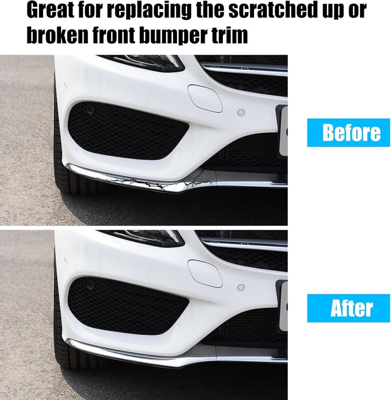 Jaronx Compatible with Mercedes-Benz W205 Front Bumper Trim Molding 2015-2018, Right Front Bumper Lower Chrome Trim Replacement A2058851474 for Mercedes W205 C300 C400 C350 C63 AMG-LINE Sport Model - Image 4
